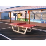 Table de ping pong rouge pour collectivités matériel pour collectivités