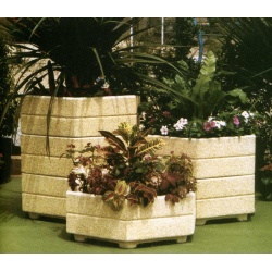 111-jardiniere-hexagonale-en-granulat-de-marbre matériel pour collectivités
